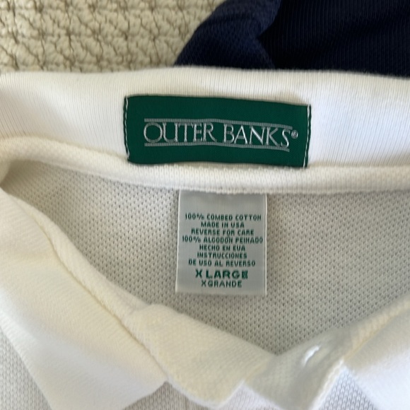 NWOT Vintage dot com Outer Banks long sleeve polo shirts, set of 2 Extra Large - Picture 2 of 11